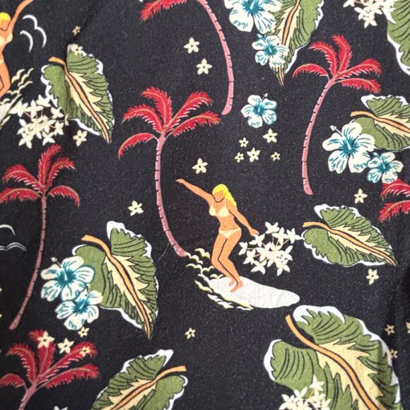 A.P.C. Floral Midi Dress - Black and Green - Picture 12 of 13